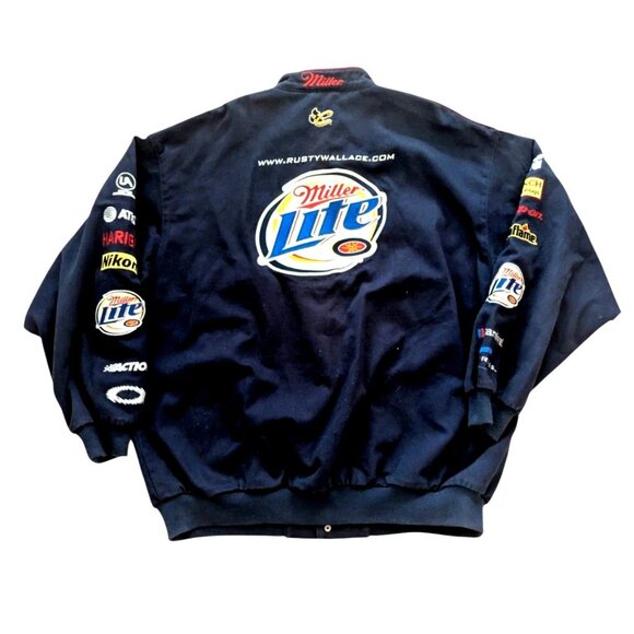 NASCAR Chase Authentics Drivers Line Miller Lite Rusty Wallace Jacket Size XXL - Picture 2 of 10